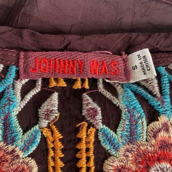Johnny Was Embroidered Tunic Top Aztec Floral Bohemian Blouse Colorful Pattern - Picture 4 of 7